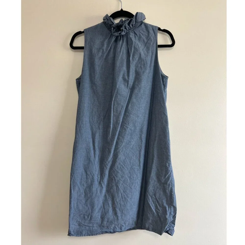 Banana Republic Sleeveless Ruffle Neck Dress - Picture 2 of 5